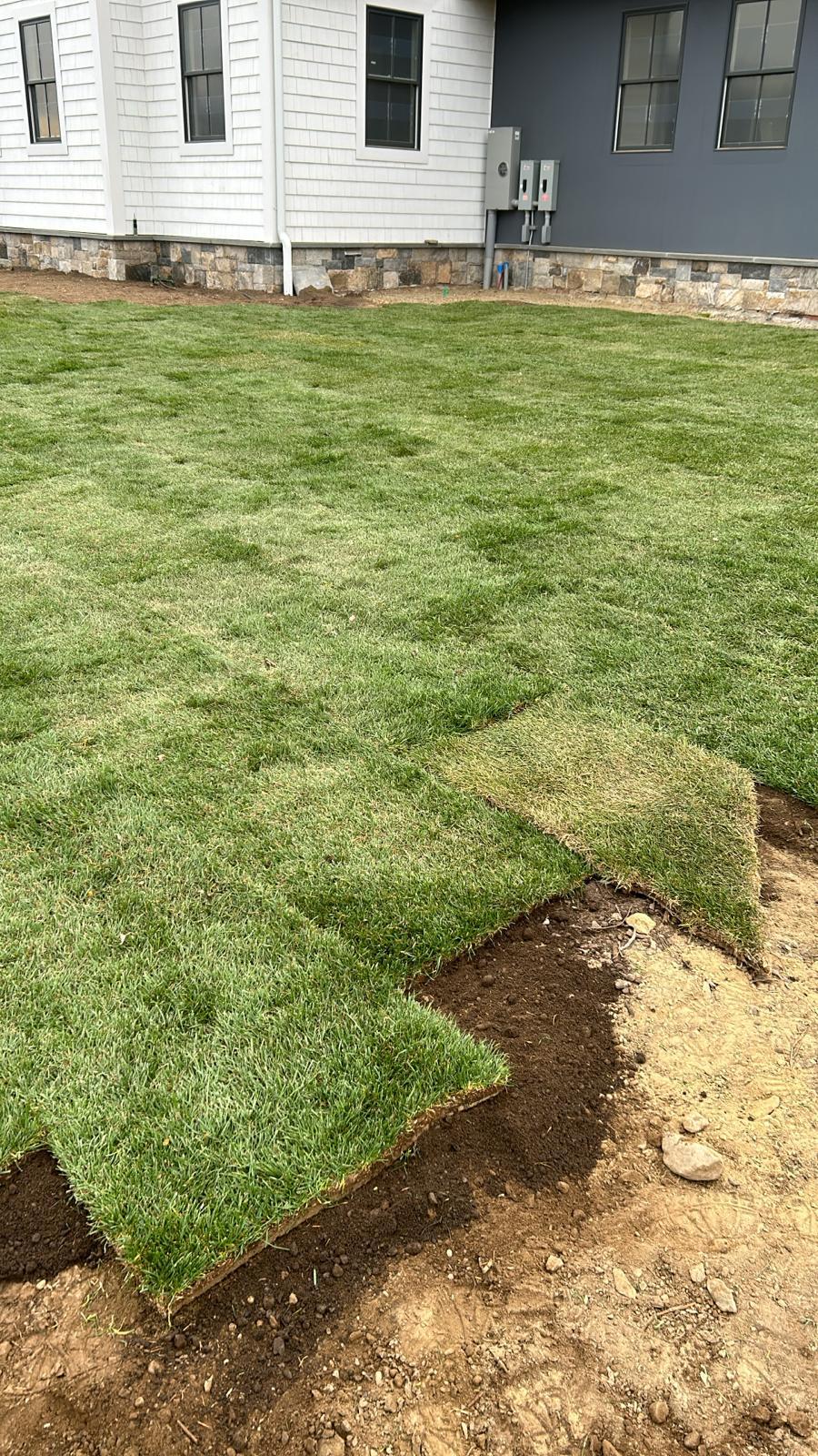 Expert sod installation for a new luxury lawn renovation in Norwalk, CT